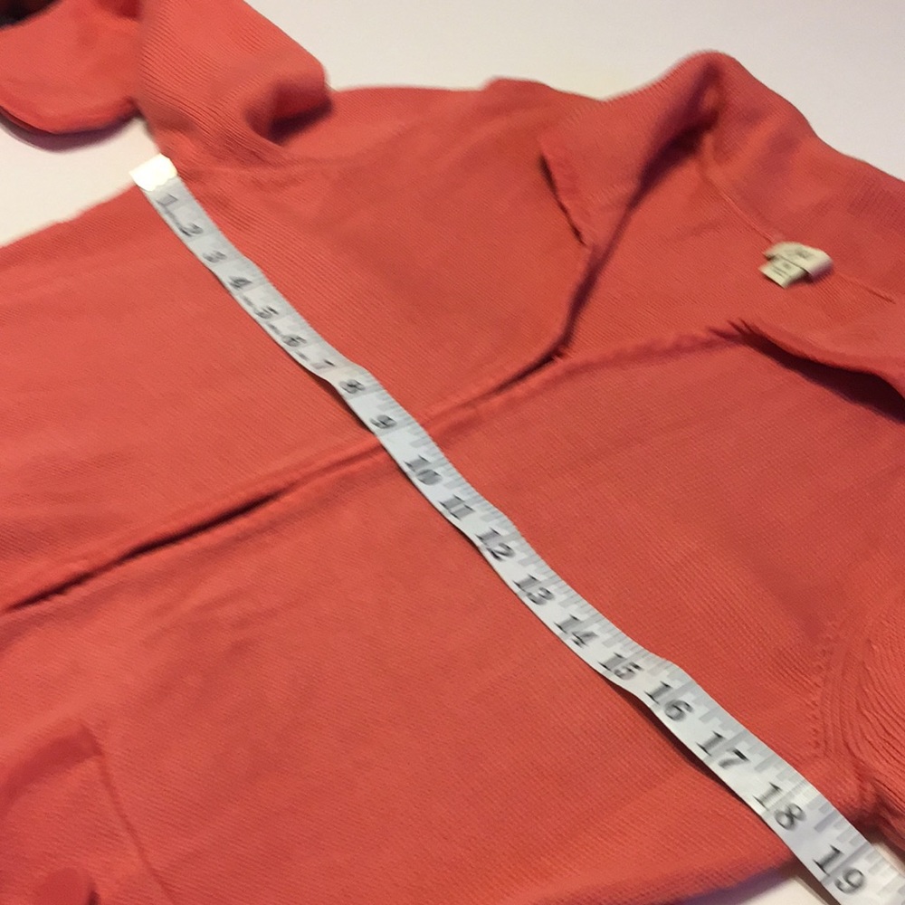J Jill Pink Peach Cotton Silk Blend Cardigan Sweater Size Medium - Picture 11 of 14